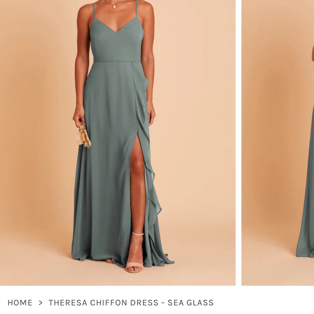 Chiffon sea glass Birdy Grey Dress Wedding, Bridesmaid, Special Occassion Dress